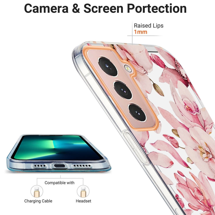 For Samsung Galaxy S21 5G Ring IMD Flowers TPU Phone Case