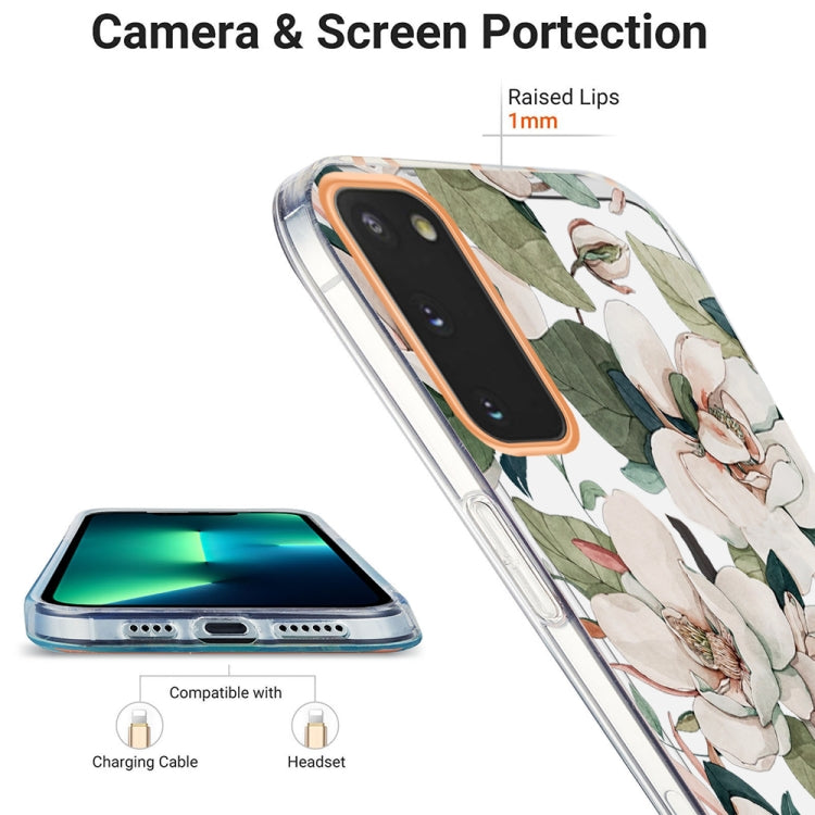 For Samsung Galaxy S20 Ring IMD Flowers TPU Phone Case