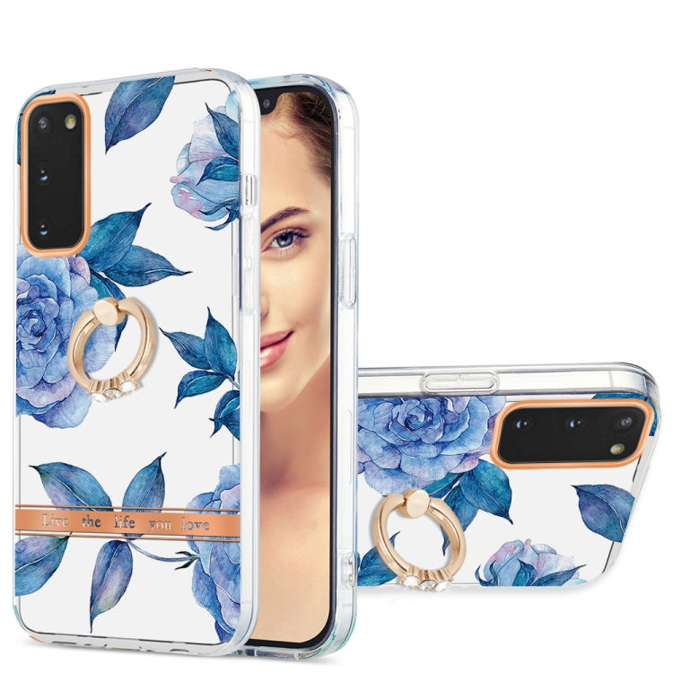 For Samsung Galaxy S20 Ring IMD Flowers TPU Phone Case
