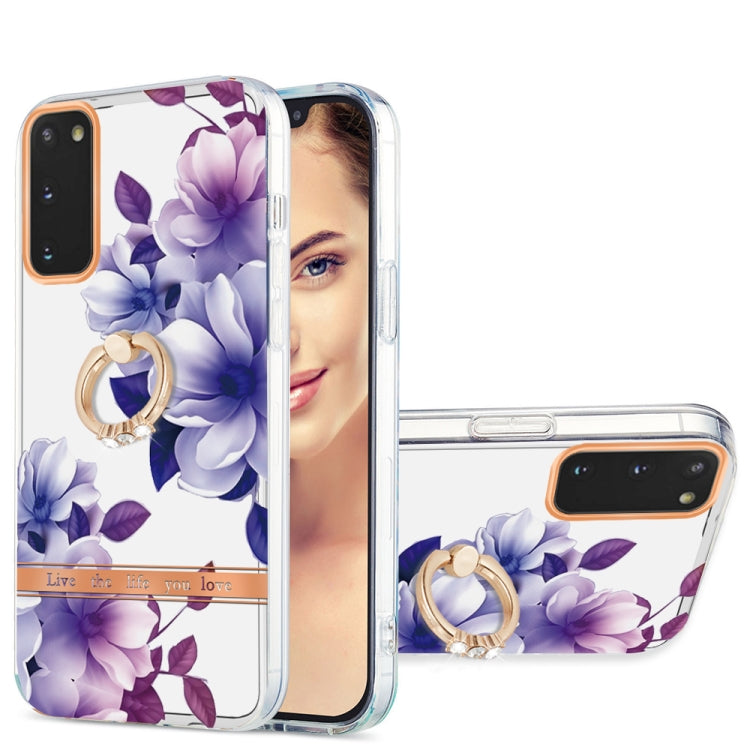 For Samsung Galaxy S20 Ring IMD Flowers TPU Phone Case