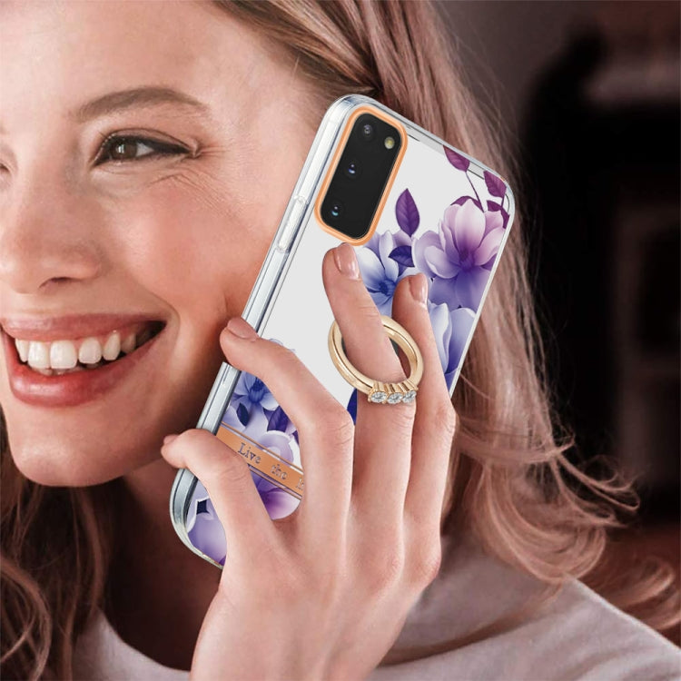 For Samsung Galaxy S20 Ring IMD Flowers TPU Phone Case