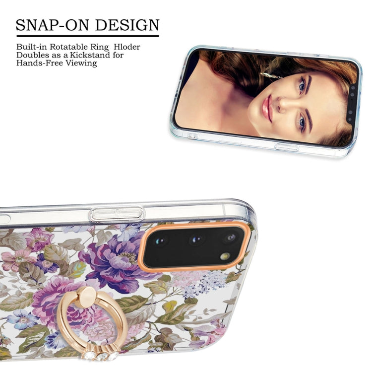 For Samsung Galaxy S20 Ring IMD Flowers TPU Phone Case