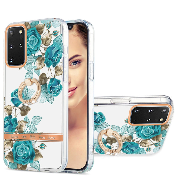 For Samsung Galaxy S20+ Ring IMD Flowers TPU Phone Case