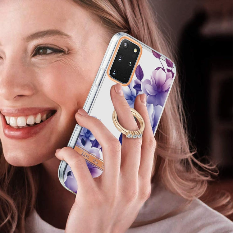 For Samsung Galaxy S20+ Ring IMD Flowers TPU Phone Case