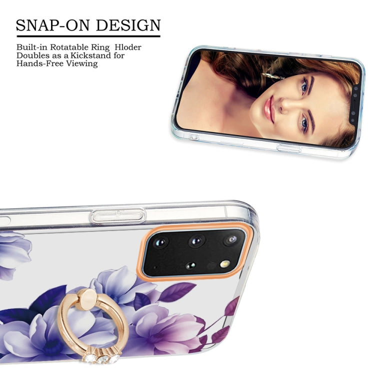 For Samsung Galaxy S20+ Ring IMD Flowers TPU Phone Case
