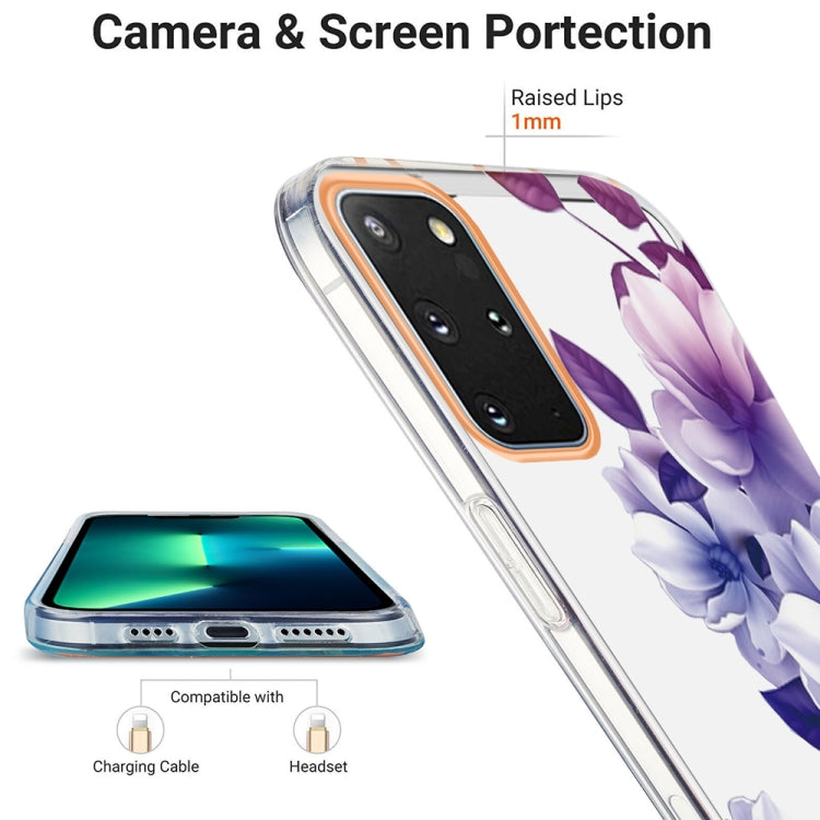 For Samsung Galaxy S20+ Ring IMD Flowers TPU Phone Case