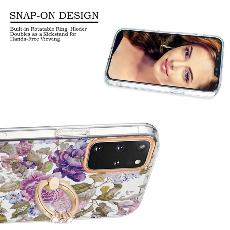 For Samsung Galaxy S20+ Ring IMD Flowers TPU Phone Case