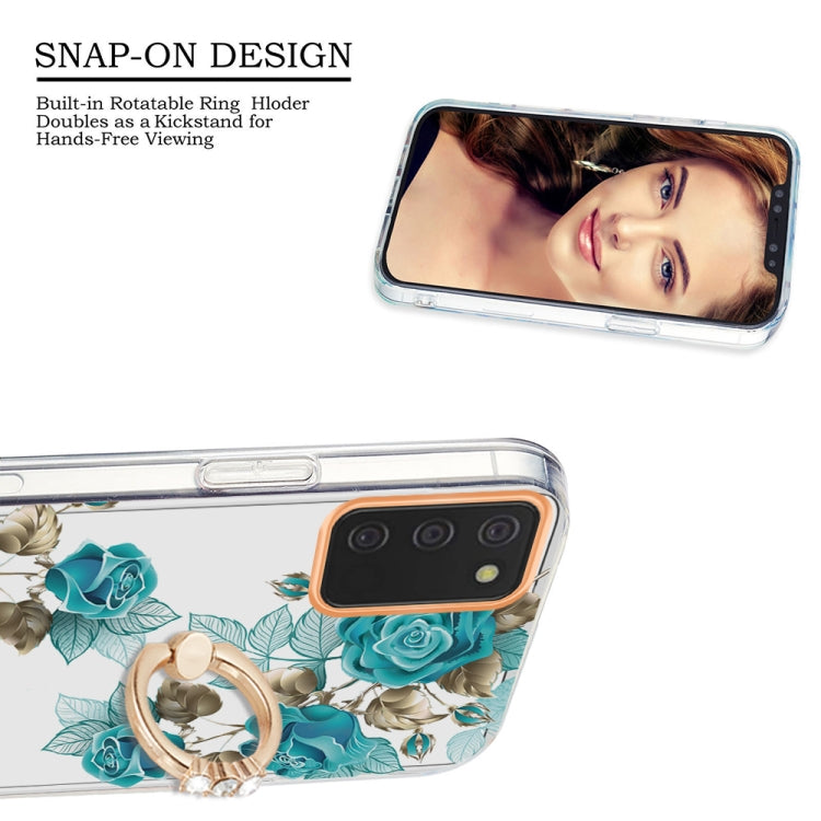 For Samsung Galaxy A02s 166mm Ring IMD Flowers TPU Phone Case