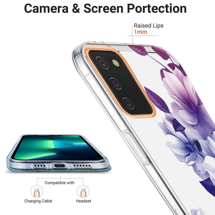 For Samsung Galaxy A02s 166mm Ring IMD Flowers TPU Phone Case