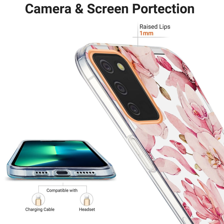 For Samsung Galaxy A02s 166mm Ring IMD Flowers TPU Phone Case