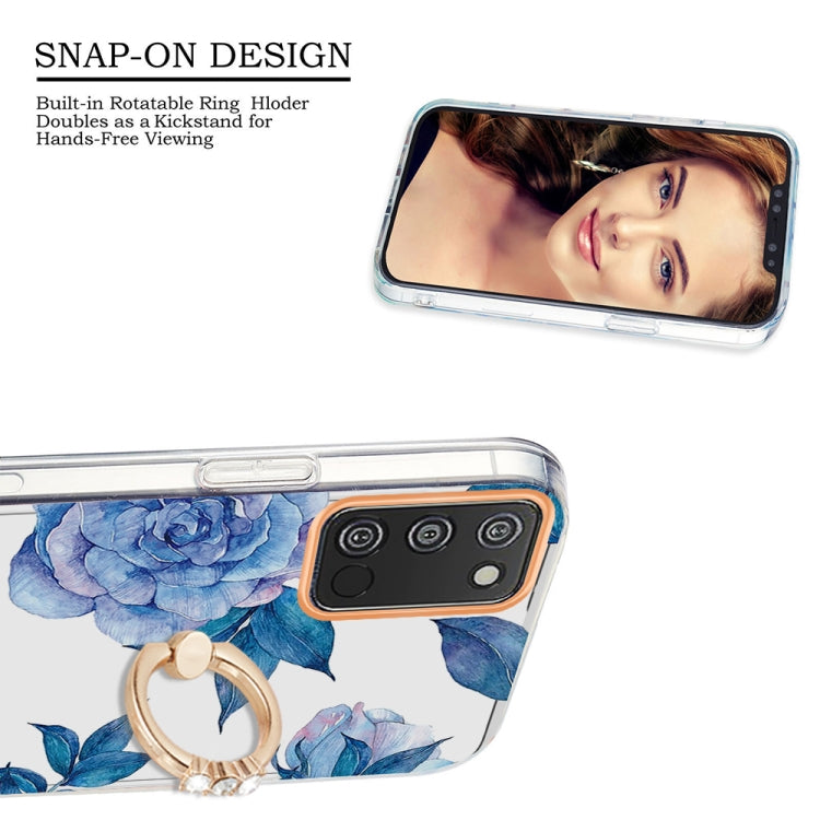 For Samsung Galaxy A03s 166mm Ring IMD Flowers TPU Phone Case