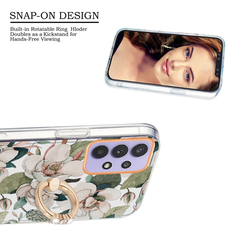 For Samsung Galaxy A13 4G Ring IMD Flowers TPU Phone Case