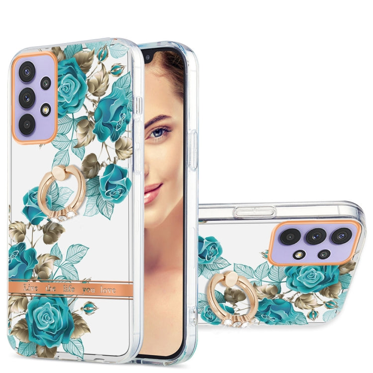 For Samsung Galaxy A13 4G Ring IMD Flowers TPU Phone Case