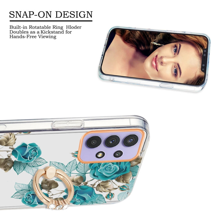For Samsung Galaxy A13 4G Ring IMD Flowers TPU Phone Case