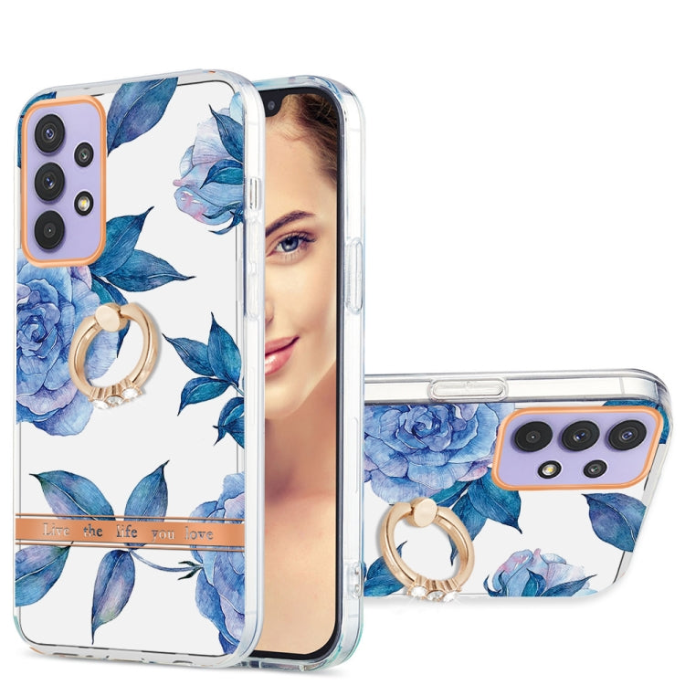 For Samsung Galaxy A13 4G Ring IMD Flowers TPU Phone Case