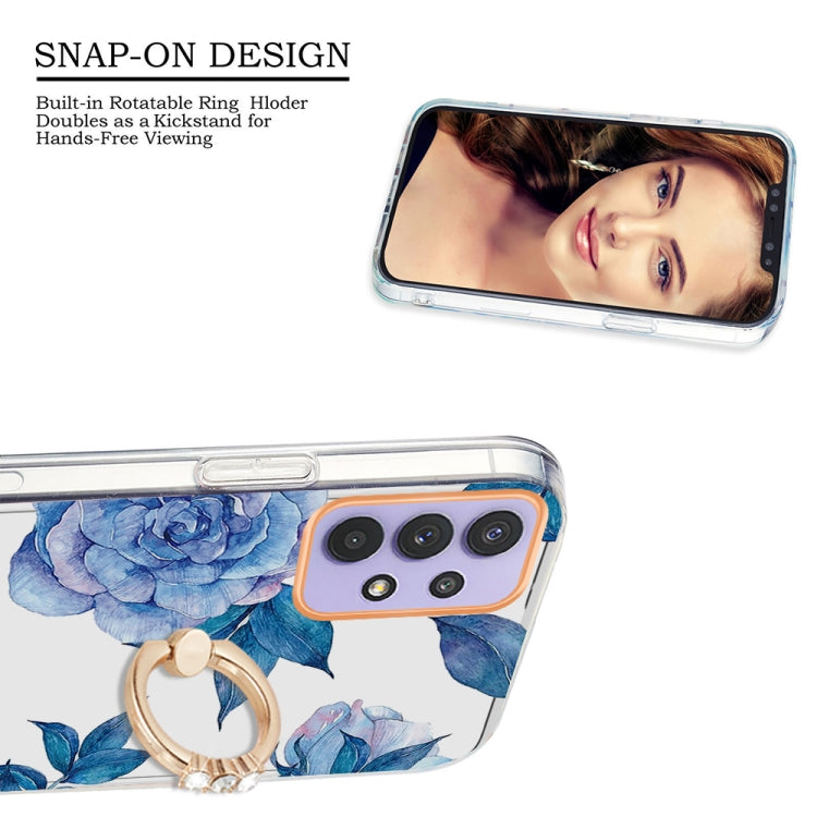 For Samsung Galaxy A13 4G Ring IMD Flowers TPU Phone Case