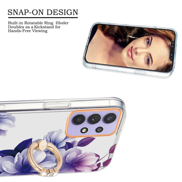 For Samsung Galaxy A13 4G Ring IMD Flowers TPU Phone Case