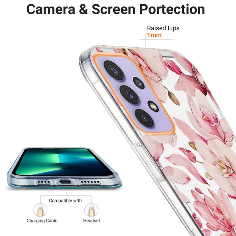 For Samsung Galaxy A13 4G Ring IMD Flowers TPU Phone Case