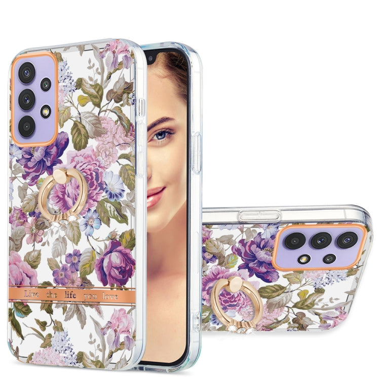 For Samsung Galaxy A13 4G Ring IMD Flowers TPU Phone Case