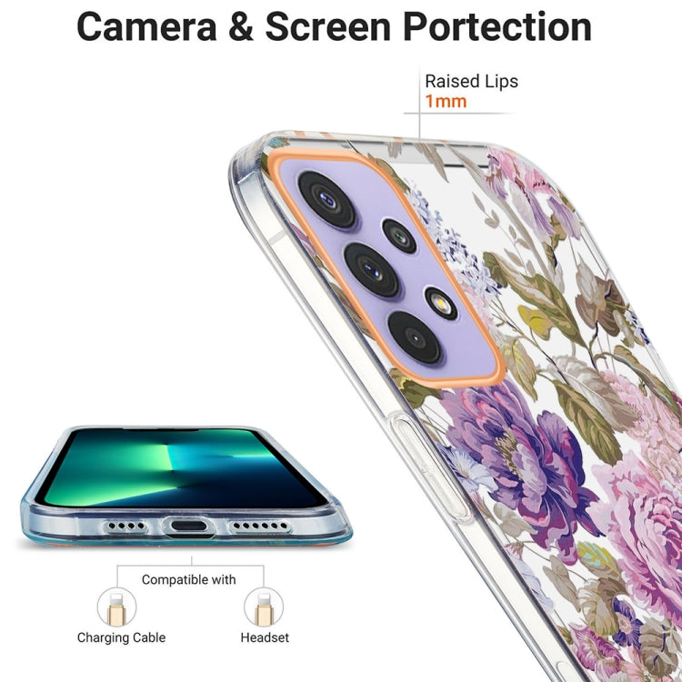 For Samsung Galaxy A13 4G Ring IMD Flowers TPU Phone Case