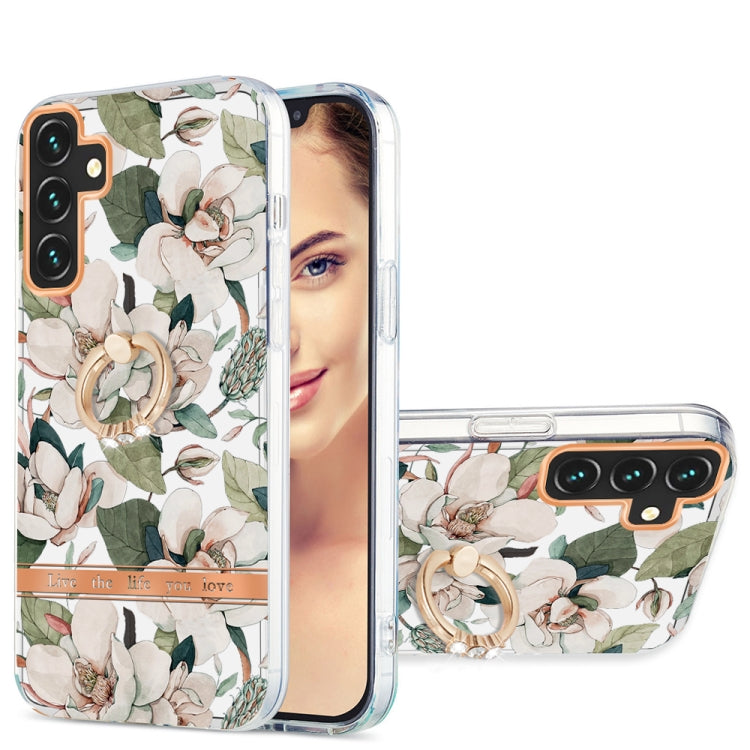 For Samsung Galaxy A13 5G Ring IMD Flowers TPU Phone Case