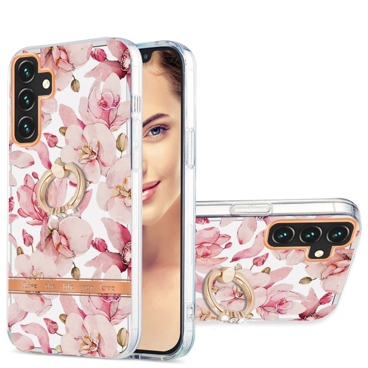 For Samsung Galaxy A13 5G Ring IMD Flowers TPU Phone Case