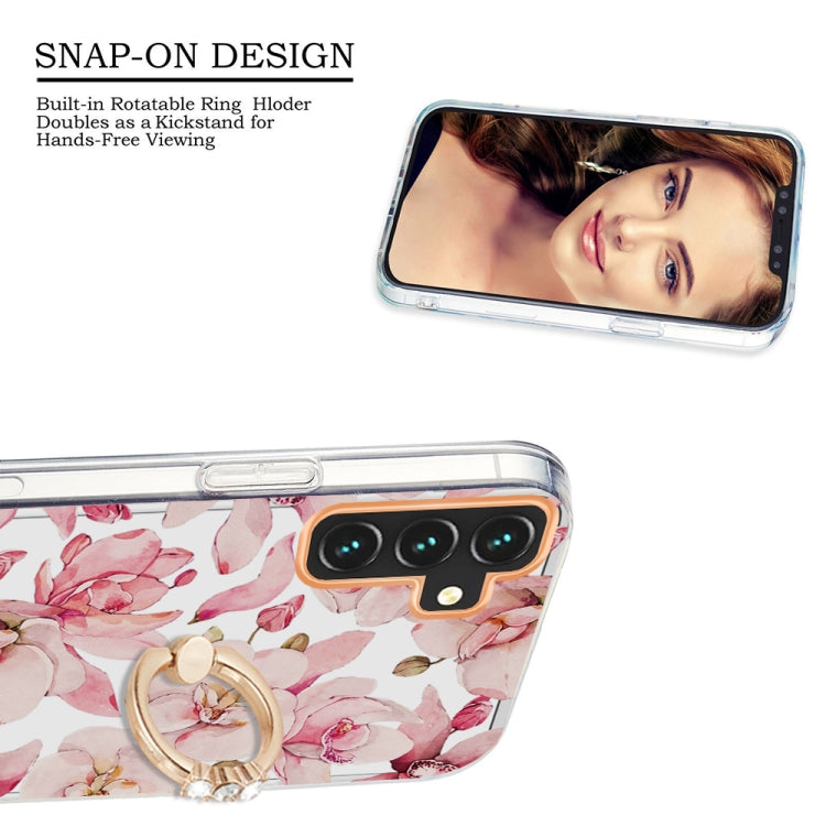 For Samsung Galaxy A13 5G Ring IMD Flowers TPU Phone Case