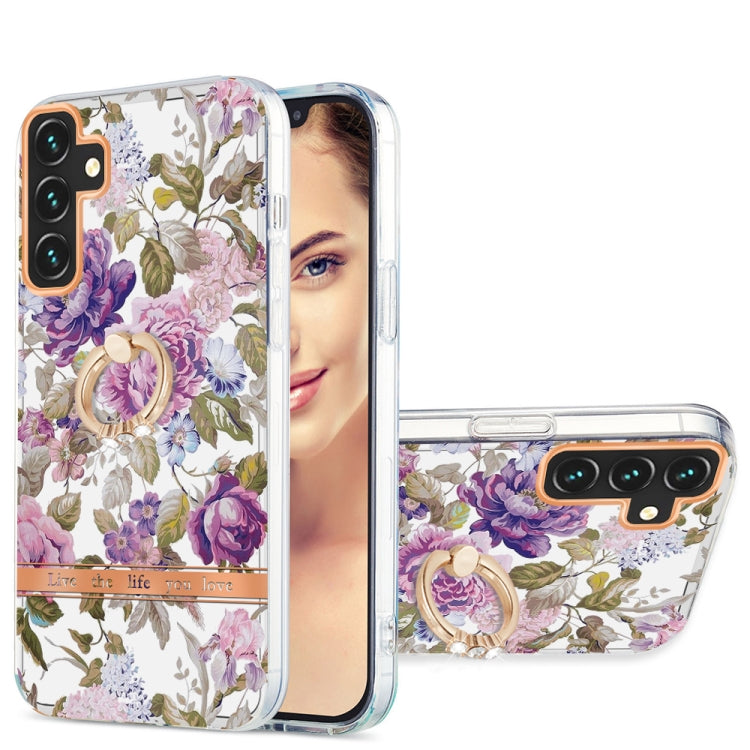 For Samsung Galaxy A13 5G Ring IMD Flowers TPU Phone Case