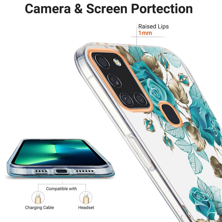 For Samsung Galaxy A21s / A217F Ring IMD Flowers TPU Phone Case