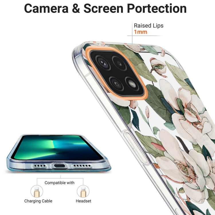 For Samsung Galaxy A22 5G Ring IMD Flowers TPU Phone Case