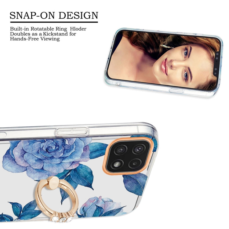 For Samsung Galaxy A22 5G Ring IMD Flowers TPU Phone Case