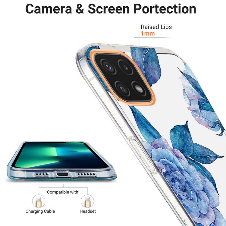 For Samsung Galaxy A22 5G Ring IMD Flowers TPU Phone Case