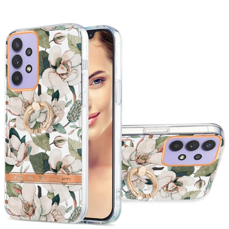 For Samsung Galaxy A23 4G / 5G Ring IMD Flowers TPU Phone Case