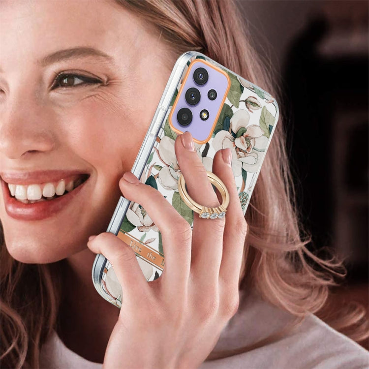 For Samsung Galaxy A23 4G / 5G Ring IMD Flowers TPU Phone Case