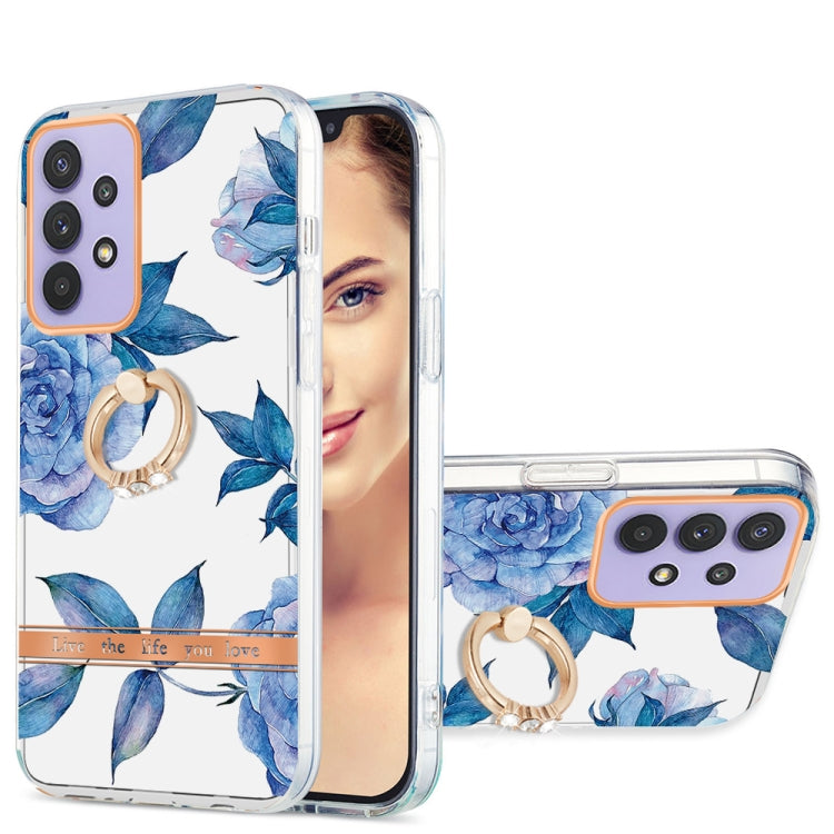 For Samsung Galaxy A23 4G / 5G Ring IMD Flowers TPU Phone Case