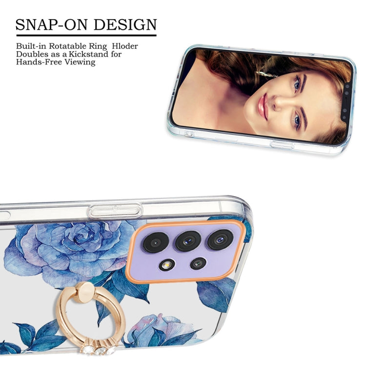 For Samsung Galaxy A23 4G / 5G Ring IMD Flowers TPU Phone Case
