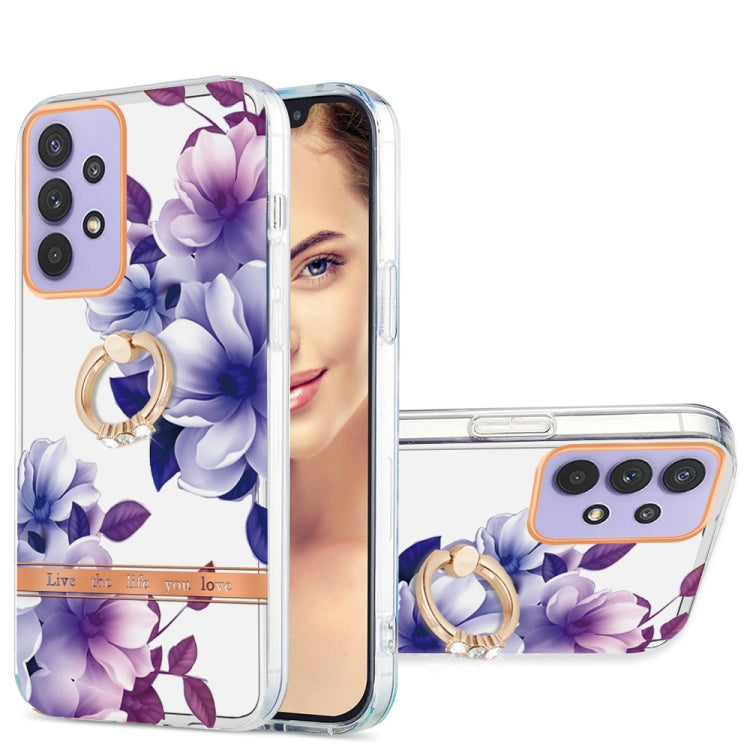 For Samsung Galaxy A23 4G / 5G Ring IMD Flowers TPU Phone Case