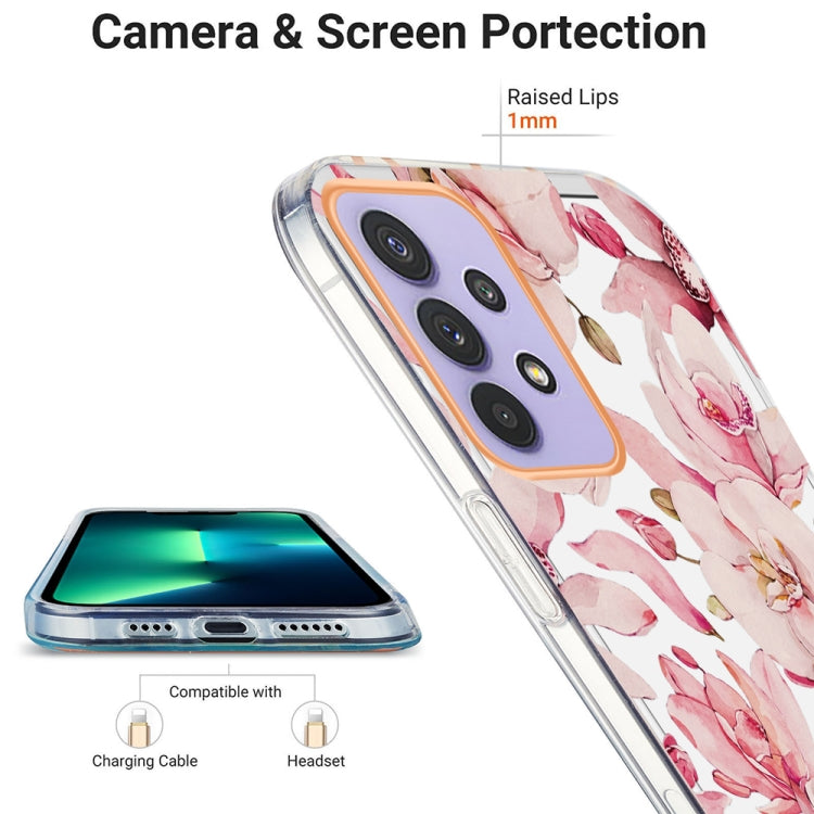 For Samsung Galaxy A23 4G / 5G Ring IMD Flowers TPU Phone Case