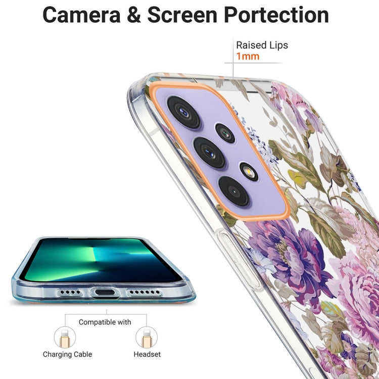 For Samsung Galaxy A23 4G / 5G Ring IMD Flowers TPU Phone Case