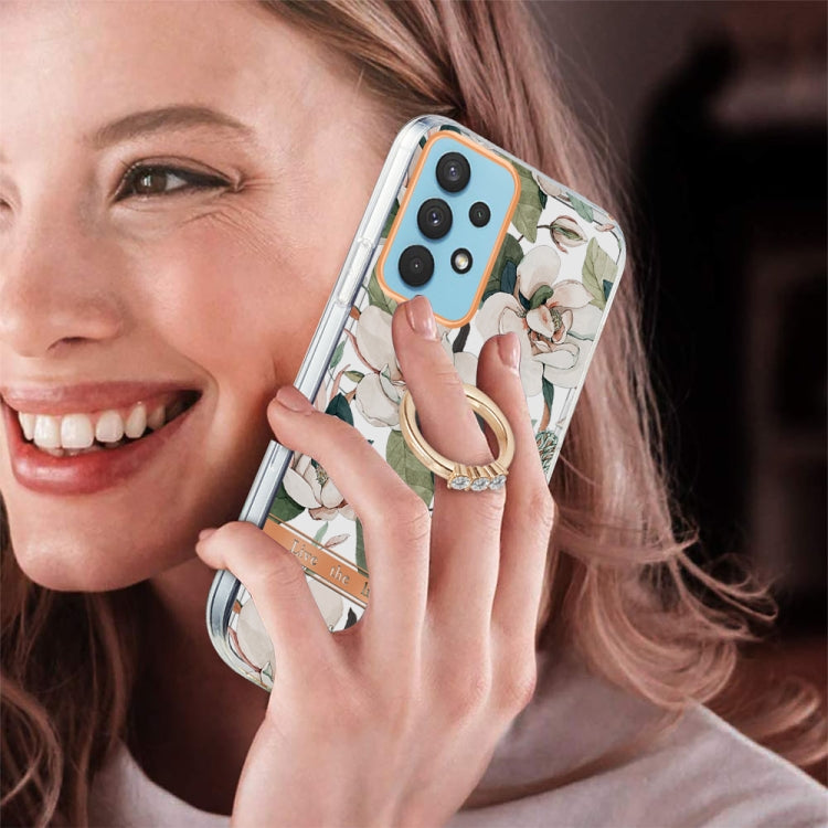For Samsung Galaxy A32 4G Ring IMD Flowers TPU Phone Case