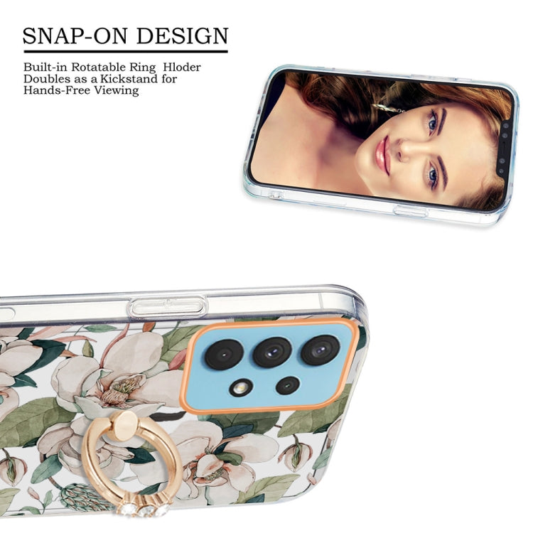 For Samsung Galaxy A32 4G Ring IMD Flowers TPU Phone Case