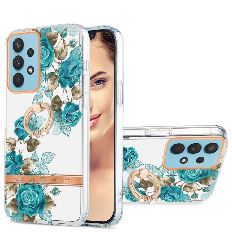 For Samsung Galaxy A32 4G Ring IMD Flowers TPU Phone Case
