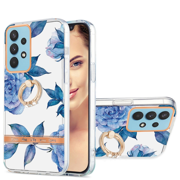 For Samsung Galaxy A32 4G Ring IMD Flowers TPU Phone Case