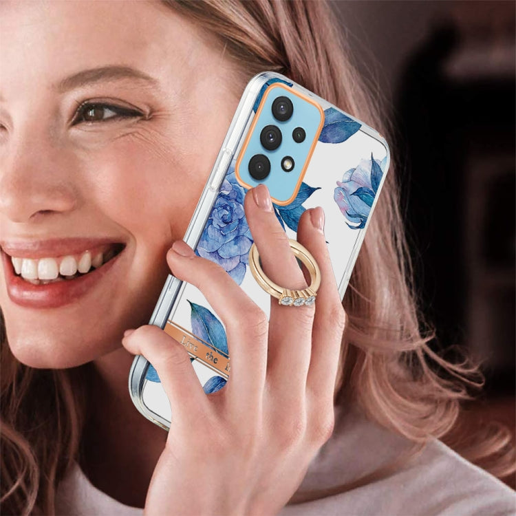 For Samsung Galaxy A32 4G Ring IMD Flowers TPU Phone Case