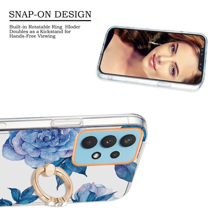 For Samsung Galaxy A32 4G Ring IMD Flowers TPU Phone Case