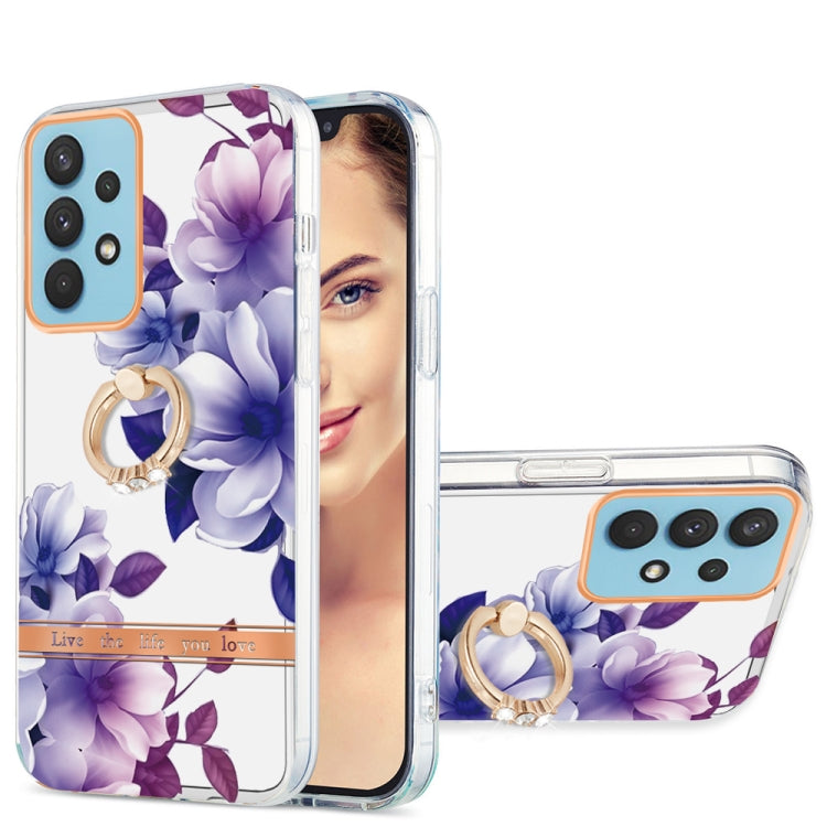 For Samsung Galaxy A32 4G Ring IMD Flowers TPU Phone Case