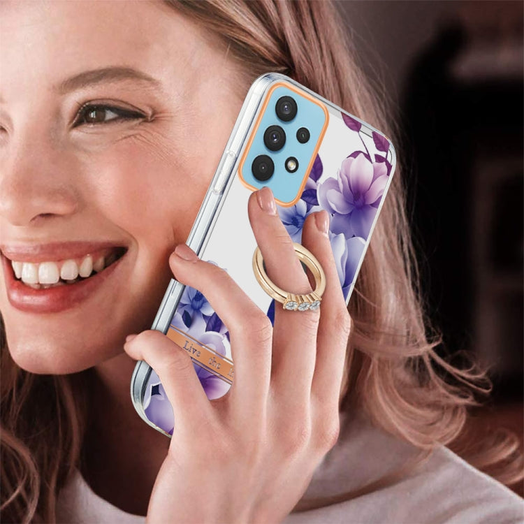 For Samsung Galaxy A32 4G Ring IMD Flowers TPU Phone Case