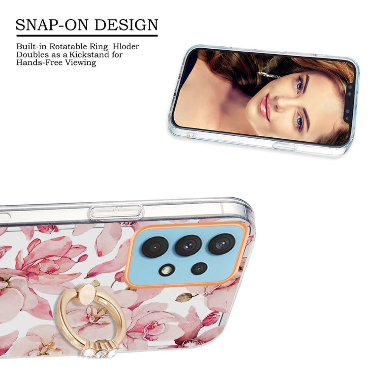 For Samsung Galaxy A32 4G Ring IMD Flowers TPU Phone Case