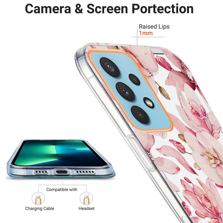 For Samsung Galaxy A32 4G Ring IMD Flowers TPU Phone Case