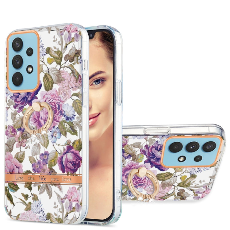 For Samsung Galaxy A32 4G Ring IMD Flowers TPU Phone Case